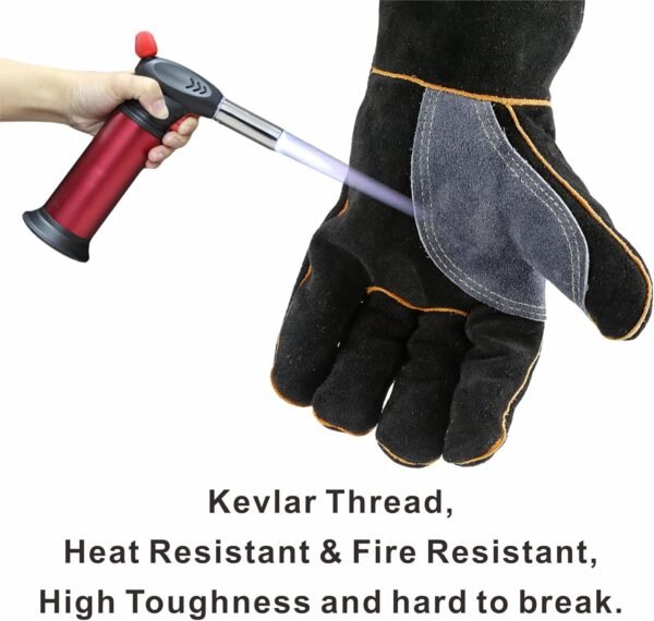 Tig Welding Gloves Unlined Grain Cowhide leather  and fireproof Thread Stitch Welders Safety Gloves Top Quality - Image 5