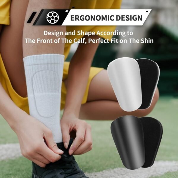 2 Pairs Soccer Extra Mini Shin Guards for Toddler Kids Youth and Adults - Ultra Miniature Shin Guards Soccer - Extra Small Shin Pads So Light and Comfortable for Boys, Girls, Men, and Women - Image 4