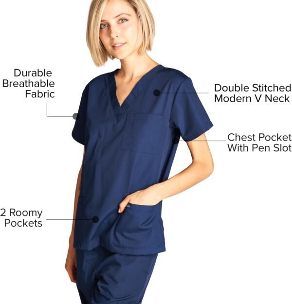 Professional Cotton Polyester Hospital Uniforms Wholesale Top Quality Hospital Uniform Medical Hospital Scrubs Nursing Uniform - Image 3