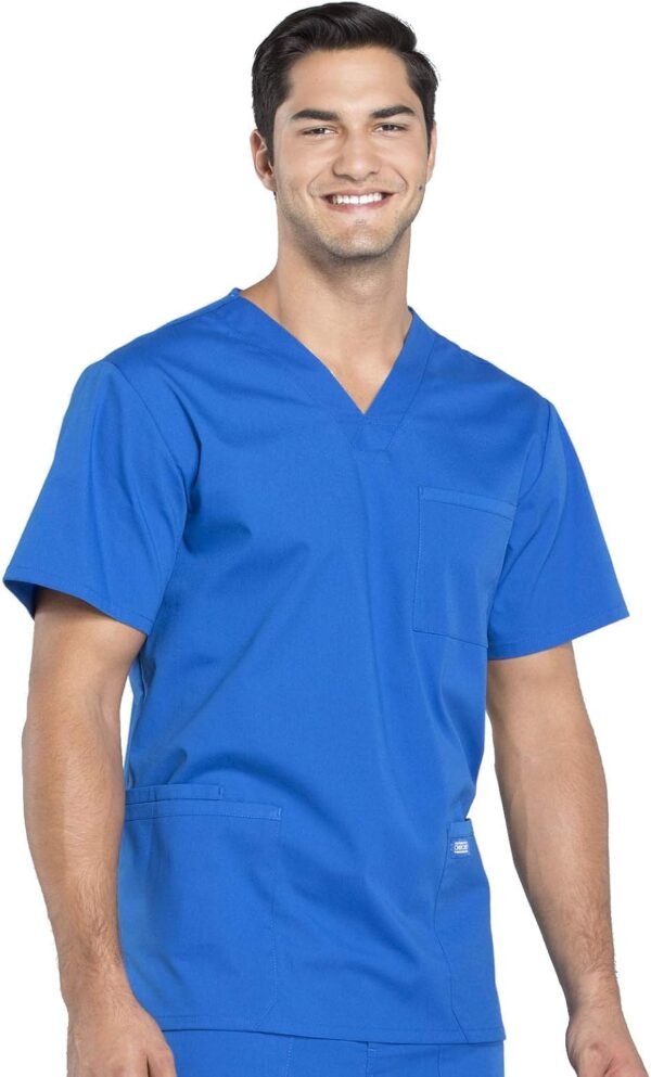 Versatile Men Scrub Set with Reinforced Knees, Quick-Dry Fabric, and Multi-Functional Pockets for Healthcare Professionals - Image 2