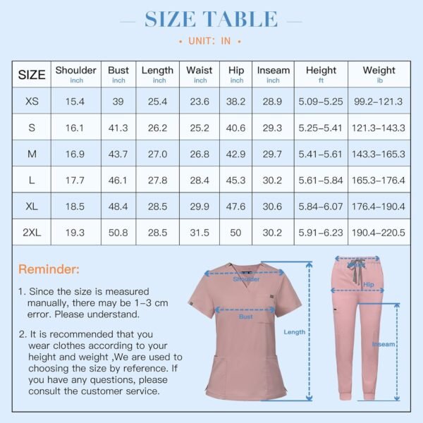 Hot sale Medical Scrubs Uniforms For Womens Scrub Tops Nurse Uniform Sets For Hospital OEM Service - Image 7