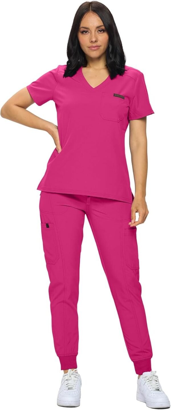 Wholesale Medical Scrub Tops for Women Comfortable Jersey Scrubs with Pockets and Breathable Material Flexible Medical Uniforms