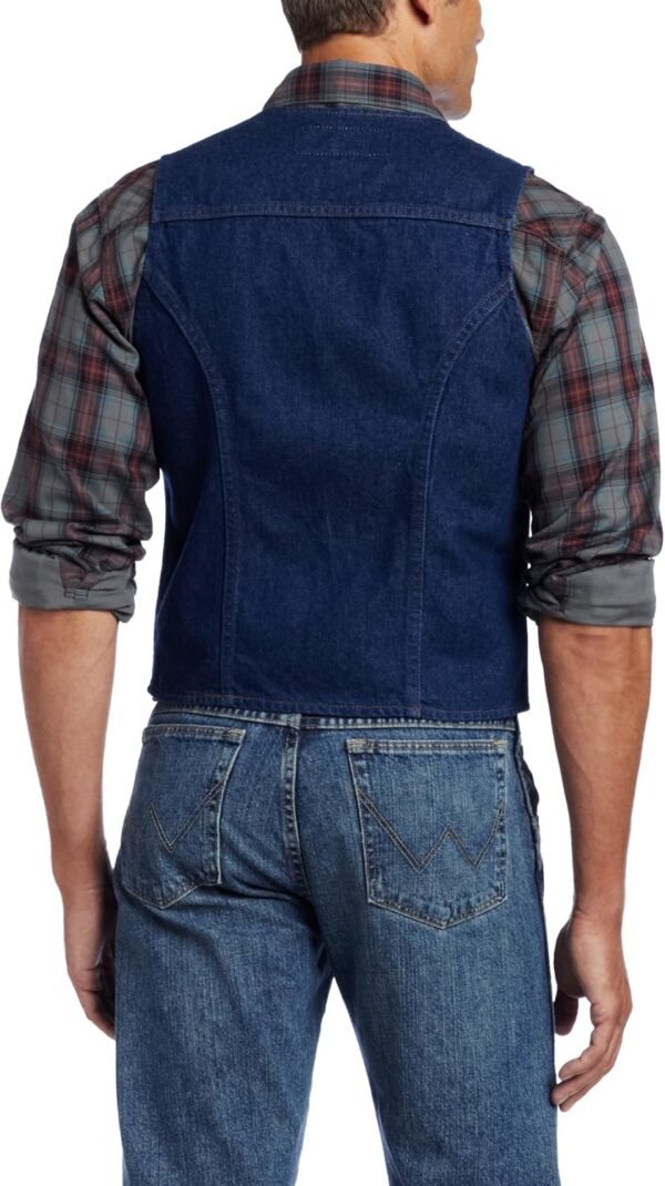 Latest Design Custom Logo Men High Quality Wholesale Casual 100% Biker Cotton Denim Vest Breathable Male Jeans Vest For Boys - Image 3