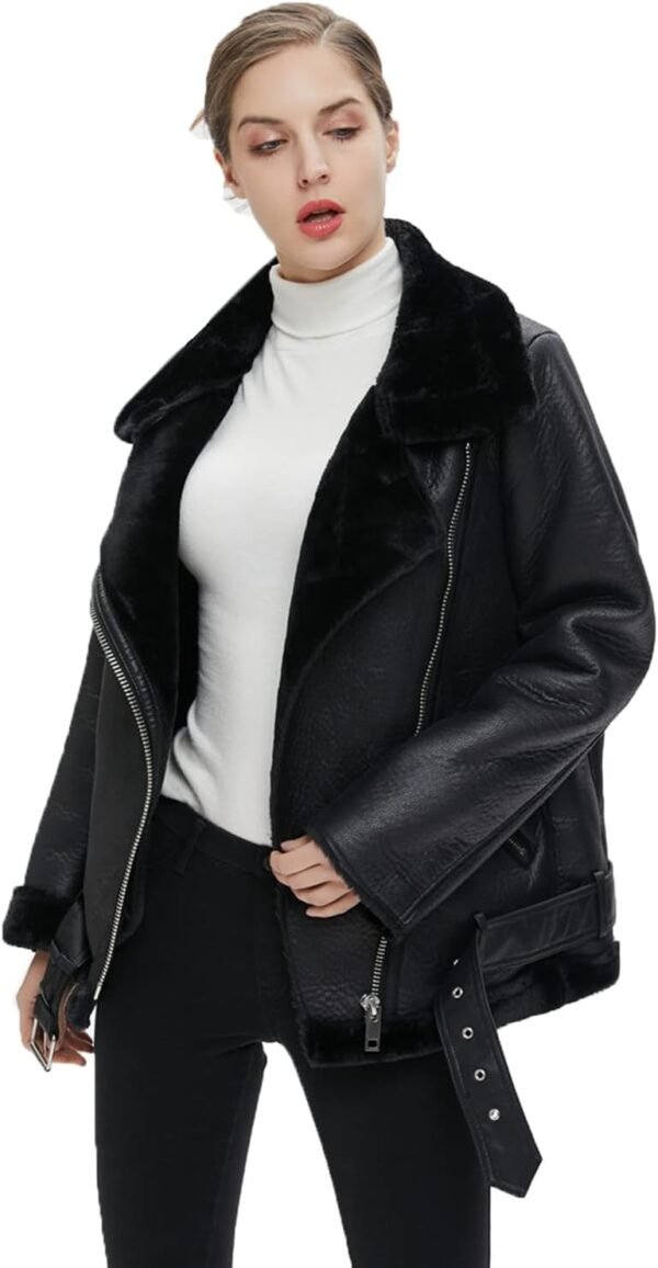 Wholesale Vintage Genuine Leather Fashion Jacket for Women Long Winter Wear Women's Jackets ODM Outdoor Clothing - Image 4