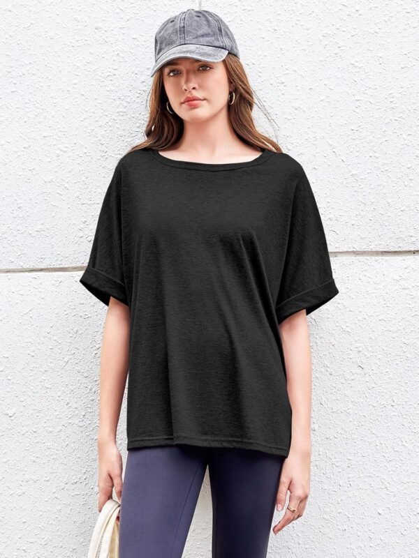 Hot Sale Different Color T- Shirt for Women Cotton Polyester Light Weight Women T-Shirt in Low Moq - Image 3