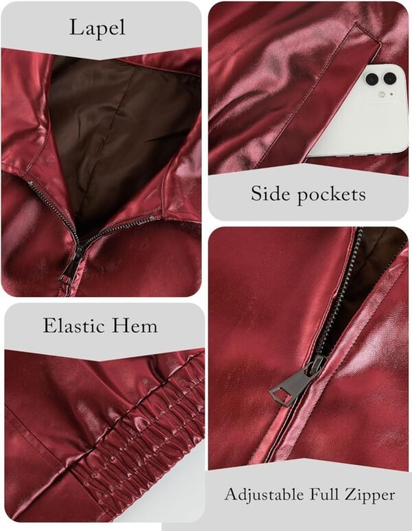 OEM Genuine Sheepskin Leather Jacket for Women Custom Length-Women's Jackets Custom Demand Product - Image 5