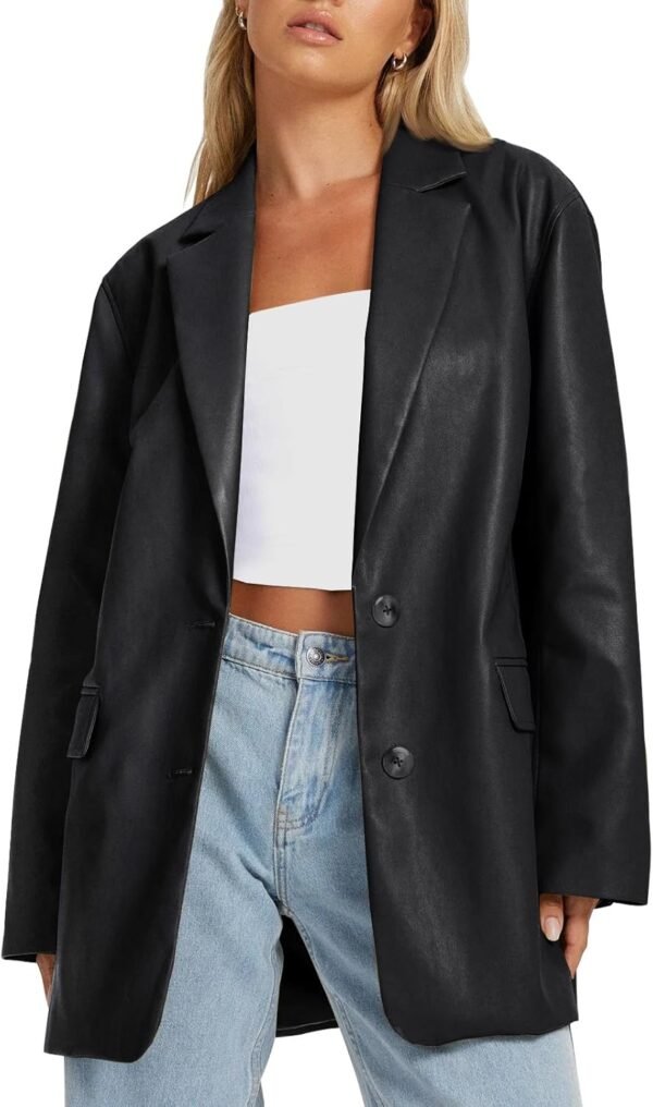 Best Manufacturer's Solid Color Sheepskin Leather Jacket Breathable Pockets Women Clothing Wholesale Women's Jackets - Image 3