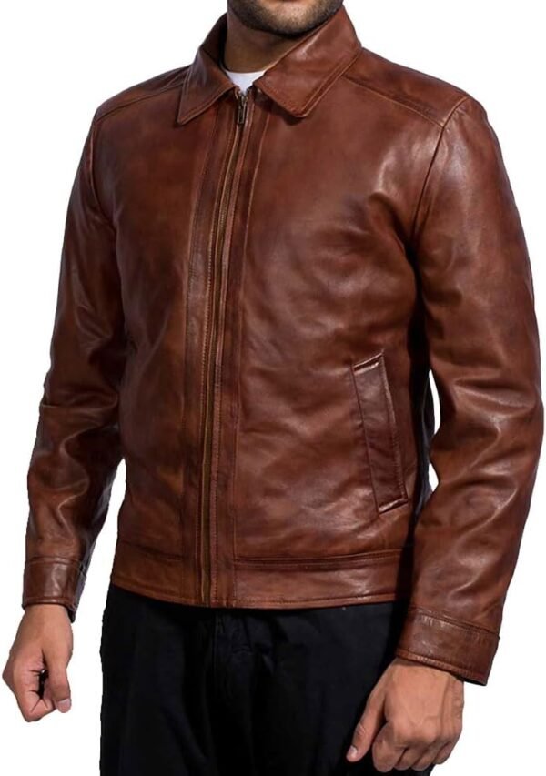 New Arrival Men's High Quality Fashion Leather Jacket Best Design Men Winter Custom Design Leather Jacket - Image 4