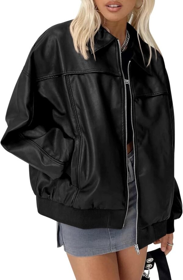 OEM Luxury Vintage Real Leather Breathable Jacket Women Hot Sale Best Quality Material Women's Jackets Unique Color - Image 2
