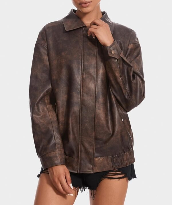ECO Friendly Street Wear Women Leather Jacket Cause Wear Custom Color Plain Design Women Leather Jacket - Image 6