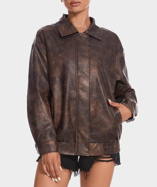 ECO Friendly Street Wear Women Leather Jacket Cause Wear Custom Color Plain Design Women Leather Jacket - Image 7