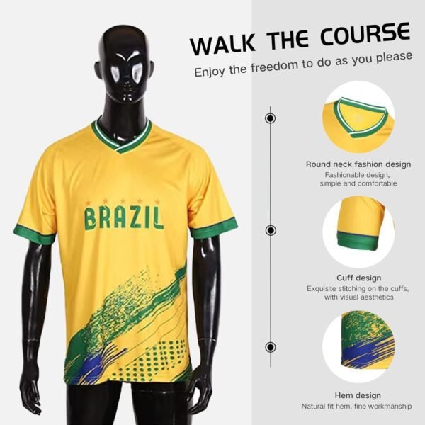 Printed T Shirt Mesh Sport Sweats Clothing Team Shirt Pakistan Football Jerseys Graphic T-shirts Soccer Jersey for Sale - Image 4